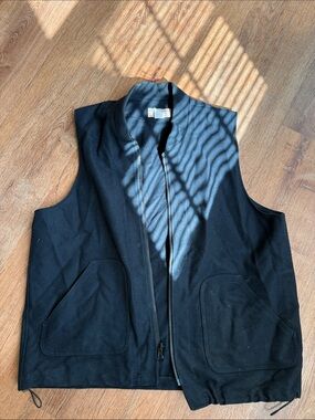 Filson Black Men's Wool Blend Zip Front Vest